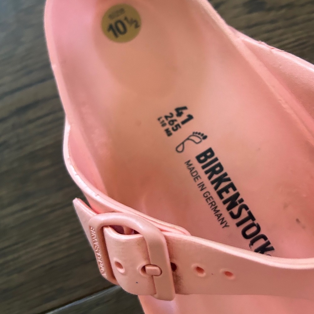 Birkenstock Gizeh EVA Sandals Coral Pink Women 41 L10 M8 Waterproof Flip Flops - Picture 2 of 8